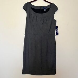 CHAPS WOMENS PROFESSIONAL SZ 12 WORK DRESS GRAY NWT